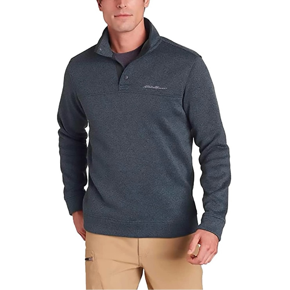 NWT Eddie Bauer Men’s Radiator Fleece Snap-front Pullover, XL
